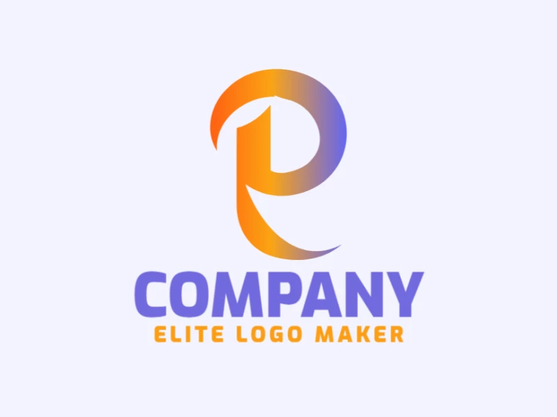 Un diseño de logotipo refinado y personalizable con la letra 'P' en un suave gradiente, creando una identidad visual prominente y profesional.