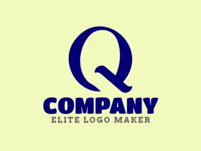 El logotipo muestra la letra 'Q' en un estilo minimalista, acentuado con un tono azul oscuro, emanando una presencia de marca refinada y profesional.