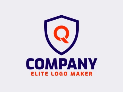 El logotipo simple presenta la letra 'Q' dentro de un escudo, ofreciendo un diseño excelente con una visualización directa e impactante.