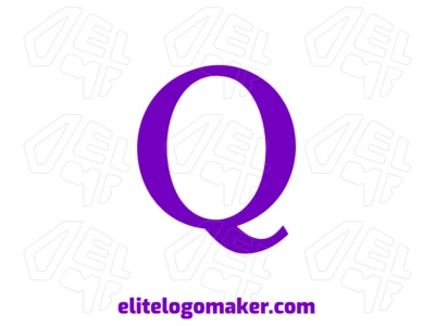 Un diseño de letra inicial enfocado en empresas, presentando la letra "Q" con un diseño editable, ofreciendo un concepto de logo versátil y profesional.
