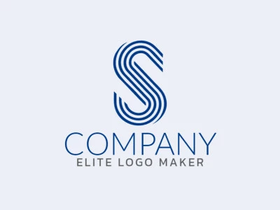 Un logotipo sofisticado que presenta una letra 'S' diseñada con múltiples líneas, mostrando una estética elegante y moderna en azul.