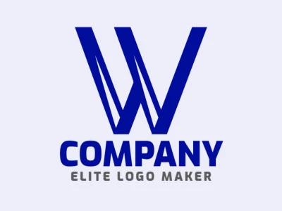 Un elegante logo de letra inicial 'W' en azul oscuro, que representa elegancia y profesionalismo.