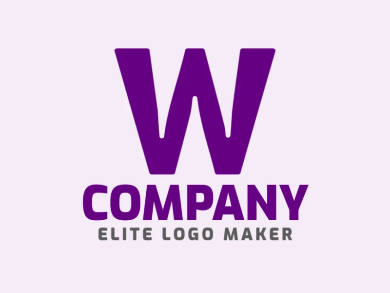 Un logotipo elegante y simétrico que muestra la letra 'W' con un toque de sofisticación.