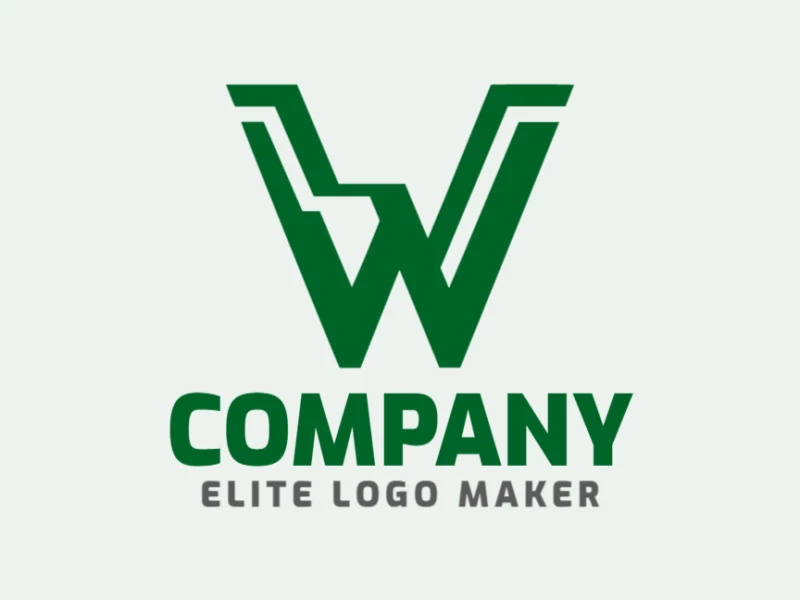 Un logotipo elegante que presenta la letra 'W' en un estilo simple, ideal para una marca sofisticada.