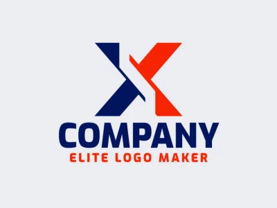 Un diseño de logotipo elegante y moderno que presenta la letra 'X', perfecto para marcas que buscan simplicidad y sofisticación.