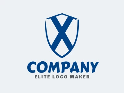 Un logotipo minimalista combinando la letra 'X' con un escudo de guerrero, que ofrece un diseño excelente y apropiado para una identidad de marca fuerte y memorable.