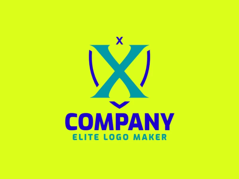 Un logotipo de letra inicial atractivo que presenta la letra "X" combinada con un escudo, diseñado para transmitir fuerza y prominencia con un estilo audaz y llamativo.