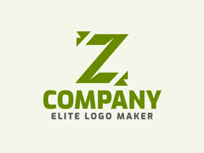 Un diseño de logotipo elegante e innovador con la letra 'Z', que transmite simplicidad y frescura en un vibrante tono de verde.