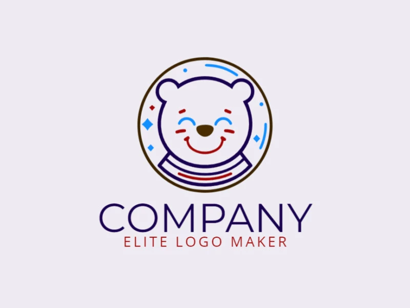 Un logo juguetón con un pequeño y lindo oso, diseñado con un encanto infantil para conquistar corazones.