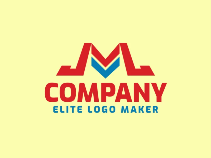 Logotipo profesional en forma de una letra "M" combinado con flechas, con diseño creativo y estilo minimalista.