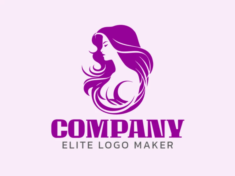 Logotipo memorable en forma de una sirena con estilo abstracto y colores personalizables.