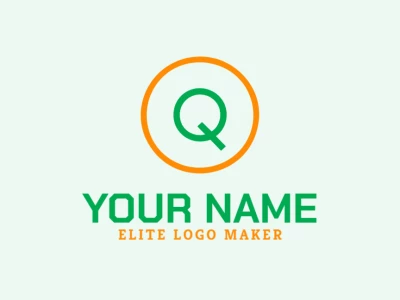 Un logotipo minimalista creativo con la letra 'Q', diseñado con líneas elegantes y simplicidad moderna para una identidad empresarial profesional e innovadora.