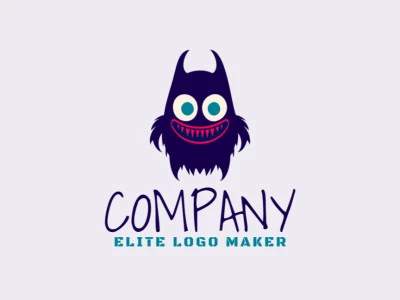 Un logotipo pictórico con un monstruo juguetón, utilizando colores audaces y elementos de diseño divertidos para crear una identidad de marca memorable y atractiva.