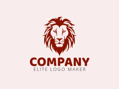 Crea un logotipo ideal para tu negocio en forma de un viejo león con un estilo abstracto y colores personalizables.