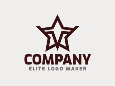 Cree un logotipo vectorial para su empresa en forma de un búho combinado con una estrella, con un estilo minimalista.