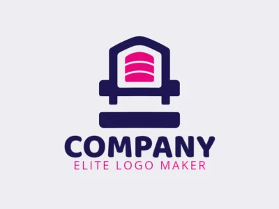 Crear su logotipo en línea con la forma de un candado combinado con una uña, con colores personalizables y estilo abstracto.