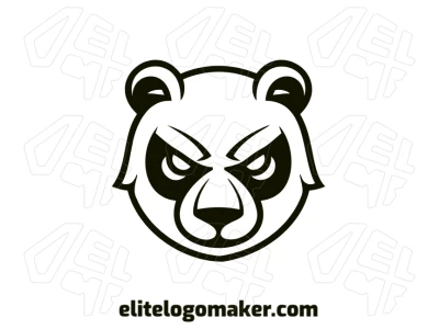 Un buen logo simétrico con un diseño profesional de oso panda, combinando equilibrio y elegancia en un aspecto moderno y pulido.