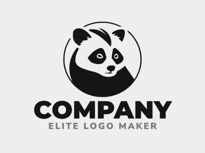 El logotipo cuenta con la encantadora silueta de un oso panda en color negro, mostrando la belleza y singularidad de este querido animal.