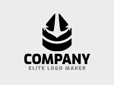 Logotipo personalizable en forma de un pingüino, con diseño creativo y estilo abstracto.