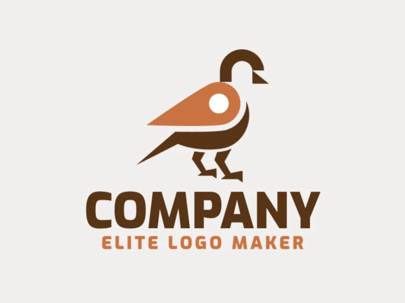 Cree un logotipo memorable para su negocio en forma de un gorrión combinado con un mapa con un estilo abstracto y un diseño creativo.