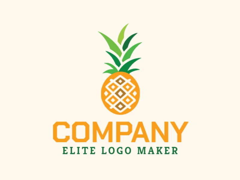 Logotipo abstracto en forma de una piña con diseño creativo.