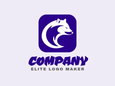 Logotipo simple en forma de un oso polar con diseño creativo.