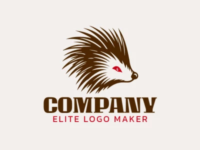 Logotipo profesional en forma de un puerco espín con diseño creativo y estilo abstracto.