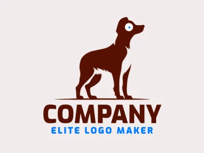 Como sacado de un sueño minimalista, este logotipo presenta a un lindo perrito en tonos cálidos de marrón. Es simple pero encantador, como el mejor amigo del hombre.