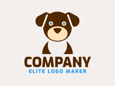 Una mascota amigable y entrañable de cachorro, irradiando calidez y encanto en este adorable diseño de logotipo.