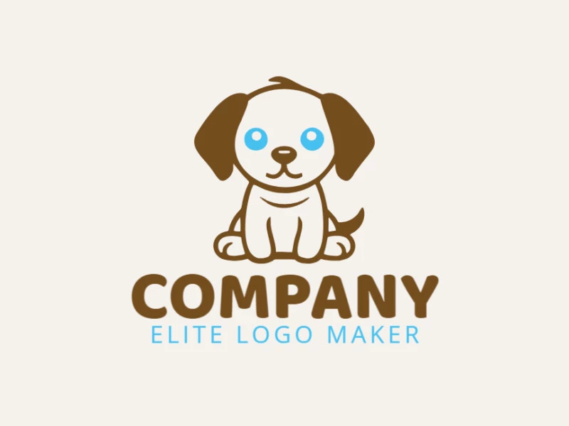 Logotipo para la venta en forma de un perrito, el color utilizado fue el azul.