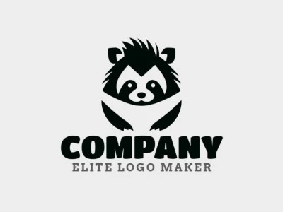 Logotipo profesional en forma de un mapache con diseño creativo y estilo minimalista.