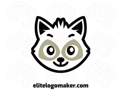 El mapache con diseño abstracto combina formas hermosas y estilo elegante para crear un logo animal impresionante para marcas modernas.