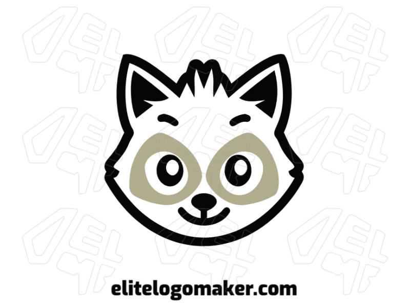Mapache Con Diseño Abstracto - Logotipo A La Venta El mapache con diseño abstracto combina formas hermosas y estilo elegante para crear un logo animal impresionante para marcas modernas.