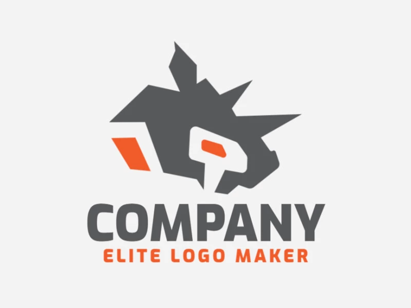 Cree un logotipo memorable para su negocio en forma de un rinoceronte con un estilo minimalista y un diseño creativo.