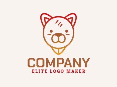 Un logotipo de estilo degradado con la cabeza redonda de un oso, combinando colores vibrantes para un diseño impactante y moderno.