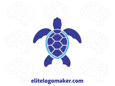 Diseño de logotipo de tortuga marina con estilo animal hermoso, perfecto para crear una identidad empresarial icónica y memorable.