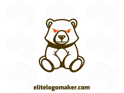 Un logo pictórico prominente con un oso marrón sentado, diseñado con detalles artísticos para crear una identidad fuerte y visualmente atractiva.