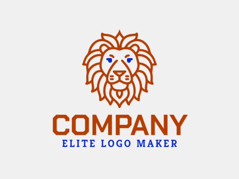 Un logotipo simple con la forma de un león minimalista, diseñado con líneas limpias y un diseño directo para una marca versátil y moderna.