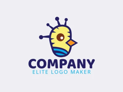 Logotipo moderno descargable en forma de un pájaro intelectual con diseño profesional y estilo abstracto.