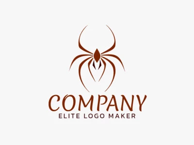 Un logo personalizable con la forma de una araña simétrica, diseñado con patrones y estilo intrigantes para una apariencia única.