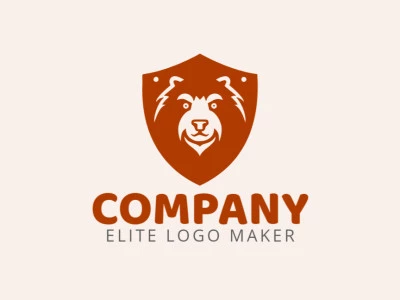 Logotipo moderno en forma de un oso de peluche con diseño profesional y estilo simple.