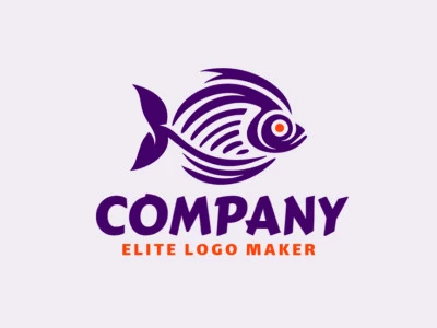 Logotipo ideal para diferentes negocios en forma de peces tribales, con diseño creativo y estilo animal.