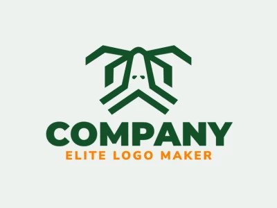 Logotipo personalizable en forma de una tortuga con un estilo abstracto, el color utilizado fue el verde.