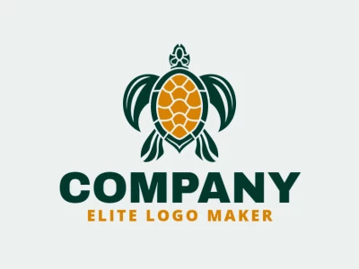 Un logotipo elegante que presenta una tortuga diseñada simétricamente, representando equilibrio y armonía.