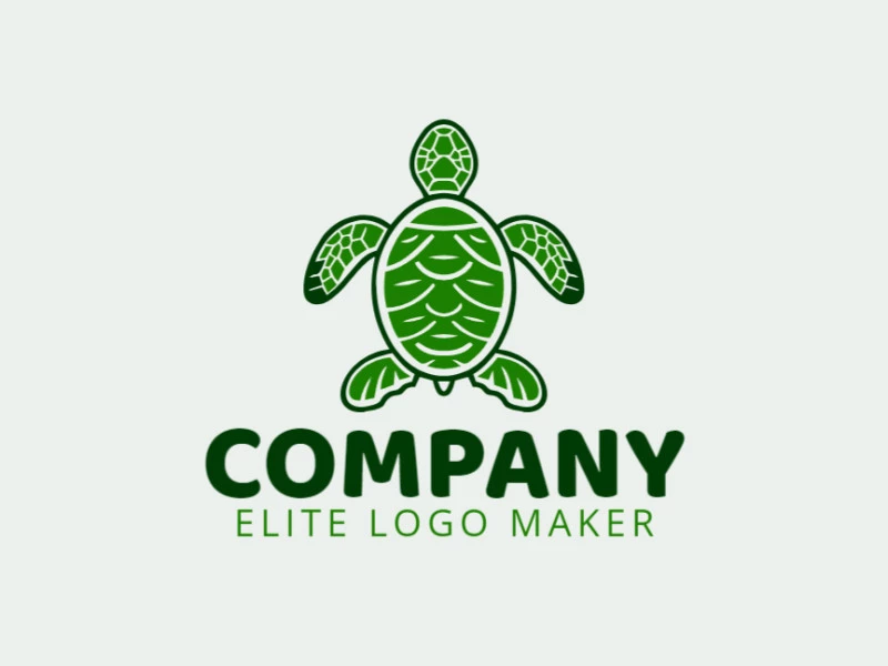 Un logotipo simétrico de tortuga, simbolizando estabilidad y armonía.