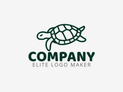 Un logotipo monolínea con una tortuga, que simboliza calidad y confiabilidad, perfecto para una empresa que busca una identidad interesante y duradera.