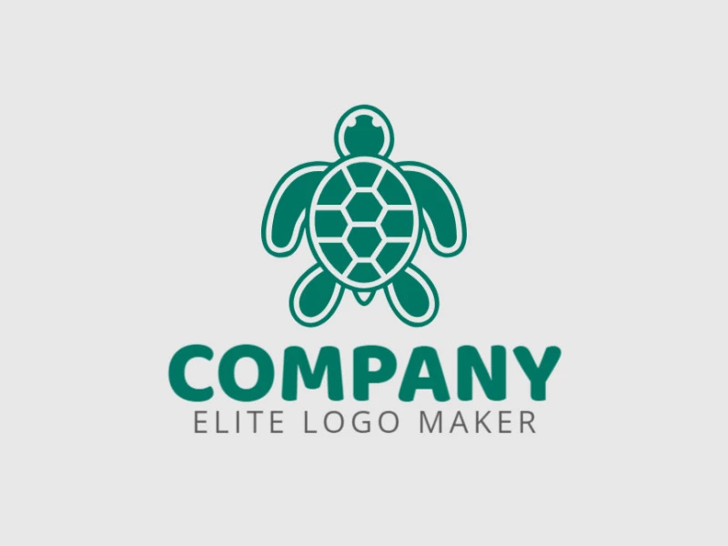 Un diseño de logotipo sofisticado y creativo que presenta una tortuga estilizada de forma simétrica, perfecto para un toque de elegancia.