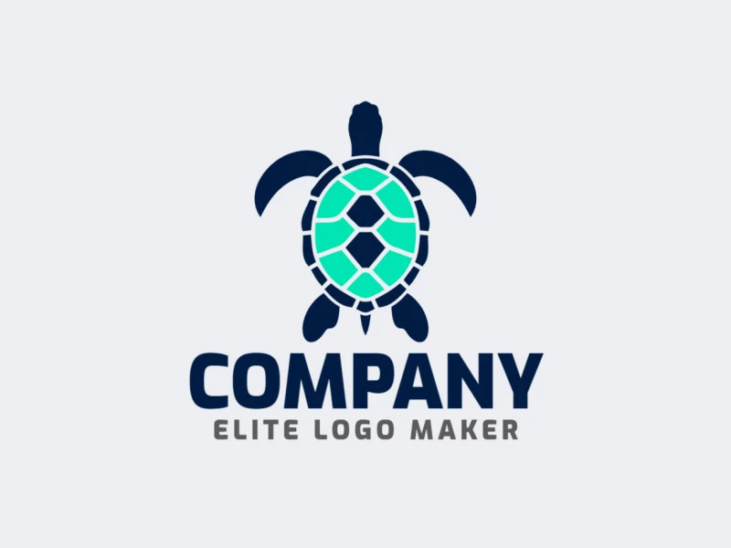 Un logotipo simétrico con una majestuosa tortuga, apto para varias empresas.