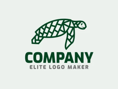 Cree un logotipo memorable para su negocio en forma de una tortuga con un estilo abstracto y un diseño creativo.