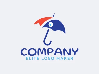 Crear un logotipo para su empresa en forma de un paraguas combinado con un pez con estilo abstracto.